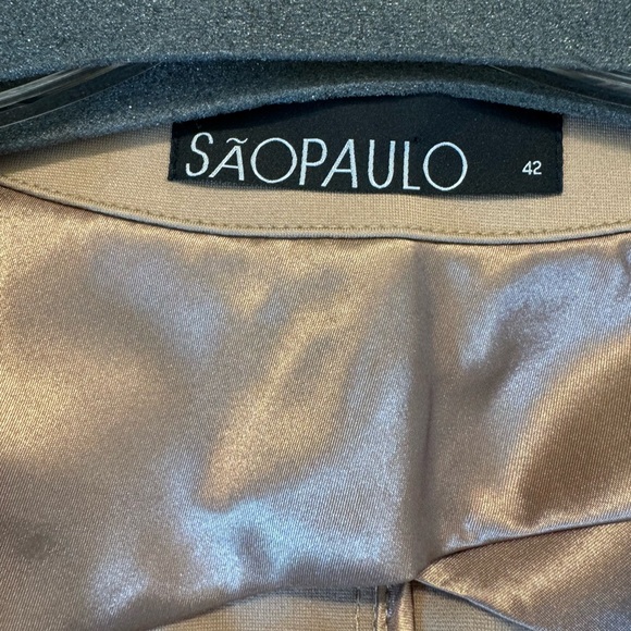 São Paulo Metallic Jacket Sand Color size 10/42 - Picture 9 of 13